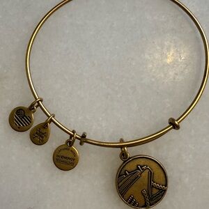 Alex and Ani Cruise Ship Gold Charm Bangle Bracelet